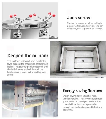 12 Kw Quintal mecânico de dupla utilização Forno a gás 30L Capacidade 0,48 kg/h Consumo de gás Para hotéis Restaurantes