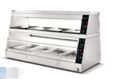 40kg N.W Showcase de aquecimento para restaurantes de fast food aumenta o desejo do cliente de consumir