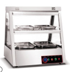 40kg N.W Showcase de aquecimento para restaurantes de fast food aumenta o desejo do cliente de consumir