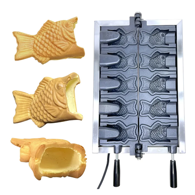 Fabricante de waffles Taiyaki em forma de peixe para o café da manhã