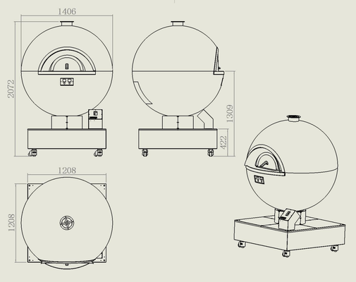 Large Capacity Rotating Stone Pizza Oven, Max 500°C High Temperature, Bake Authentic Neapolitan Pizza In Under 1 Minute