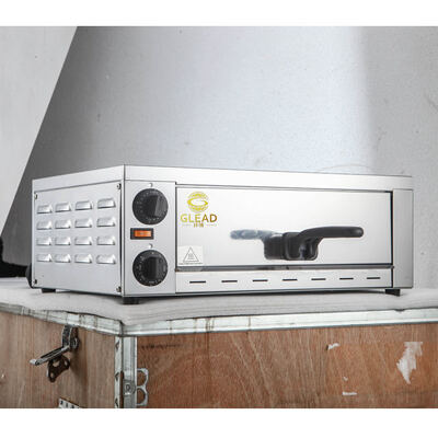 Commercial 12 Inch Stainless Steel Control Knob Accurate Temperature Control Single Layer Electric Pizza Oven