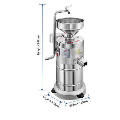 Máquina de moldagem de soja de aço inoxidável de 35 kg/h, triturador automático de soja separado de escória para uso comercial