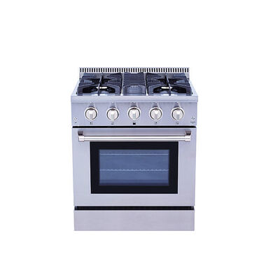 Forno de convecção de aço inoxidável de 36 polegadas, faixa combinada elétrica e a gás para uso doméstico e em trailers