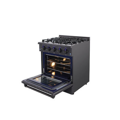 Forno de convecção de aço inoxidável de 36 polegadas, faixa combinada elétrica e a gás para uso doméstico e em trailers