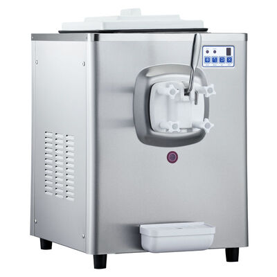 GL-BQ108 Countertop Single Flavor Soft Serve Ice Cream Machine, Stainless Steel Commercial Mini Frozen Yogurt Ice Cream Maker with Night Preservation Mode for Small Snack Shop