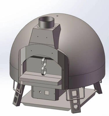 Forno híbrido de pizza de mosaico. Forno de madeira/gás/elétrico, combustível triplo, forno de pizza comercial e doméstico e torradeira de pão.