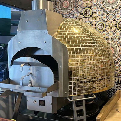 Forno híbrido de pizza de mosaico. Forno de madeira/gás/elétrico, combustível triplo, forno de pizza comercial e doméstico e torradeira de pão.