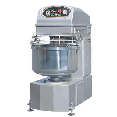 Máquina de mistura de massa em espiral de dupla velocidade comercial de aço inoxidável de qualidade alimentar Máquina de mistura de massa com guarda de segurança para padaria Pão Pizza Restaurante Cantina