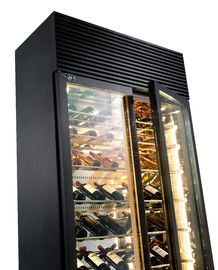 Refrigerador horizontal do vinho do sistema de refrigeração do fã do refrigerador do compressor do refrigerador da garrafa de vinho