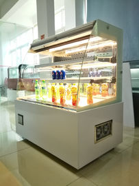 Refrigeradores de vidro horizontais curvados da sobremesa da vitrina do bolo para o supermercado